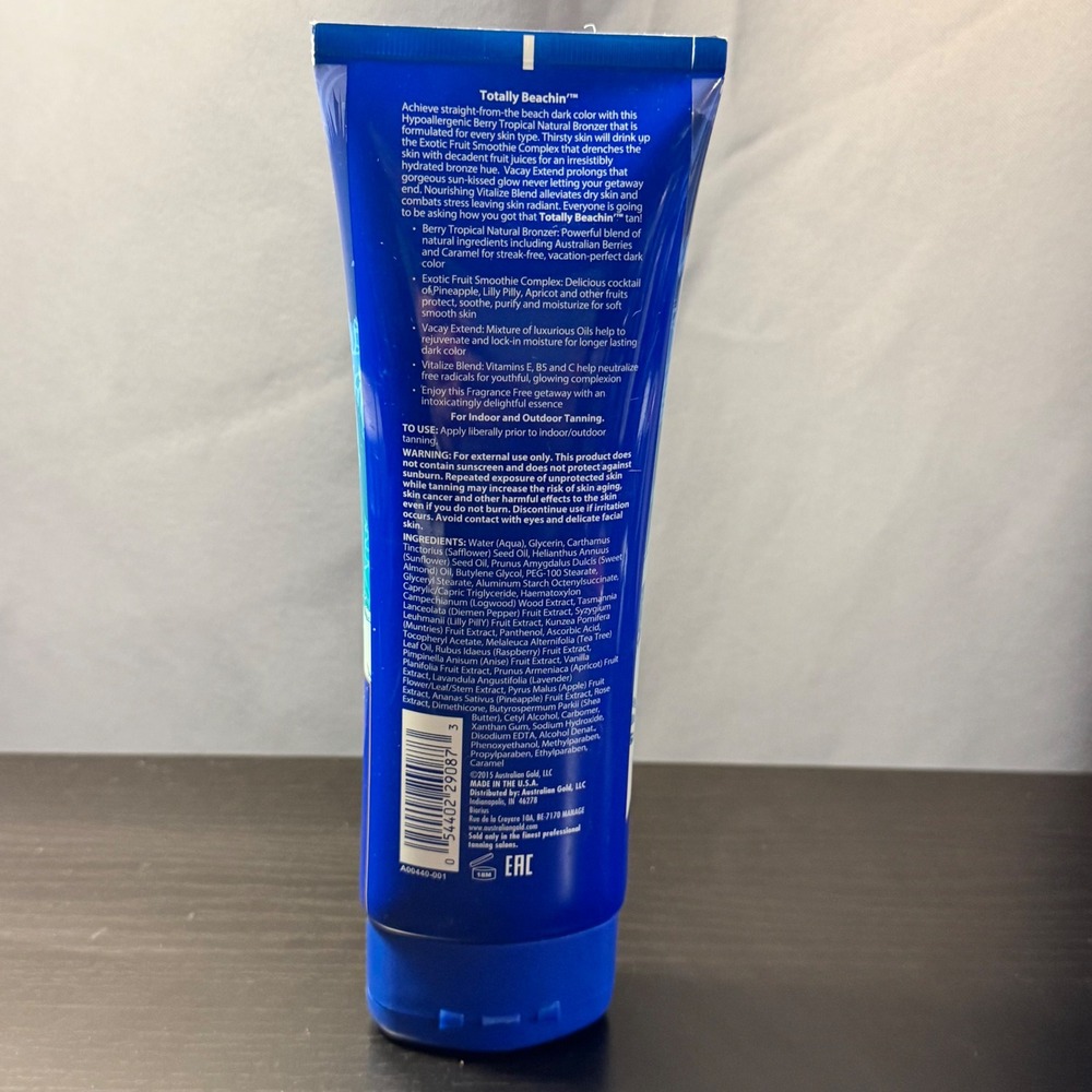 Australian Gold Totally Beachin Natural Bronzer Tanning Lotion 8.5oz - Picture 2 of 3